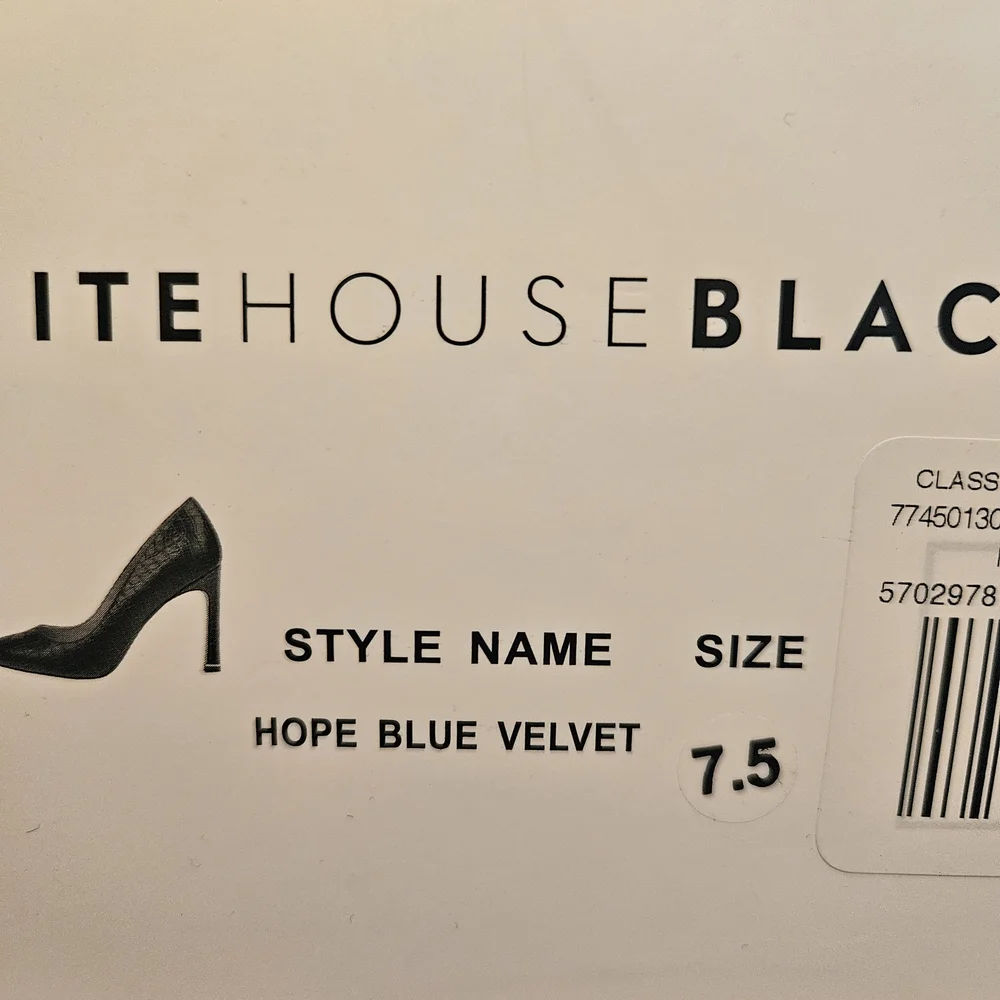White House Black Market Blue Croc-Embossed Heels - Picture 10 of 11